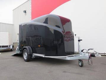 Easyline gesloten aanhangwagen enkelas zwart aerodynamische, Ophalen of Verzenden, Nieuw