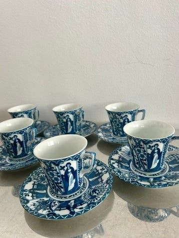 Petrus Regout - Koffieservies (14) - Porselein - Koffie