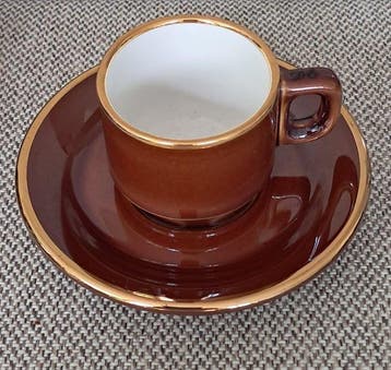 Delaunay - Drinkservies (6) - Porselein, Glazuur, Verguld -