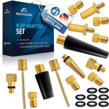 2dekans | Nextcover® Profi Fietsventiel Adapter Set, Ophalen of Verzenden, Nieuw