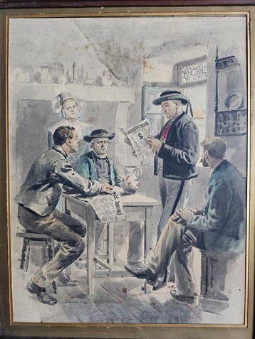 Eugene Danblans (1865-?) - Vita quotidiana, Antiek en Kunst