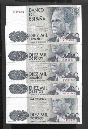 Espagne. - 10 x 10000 Pesetas 1985