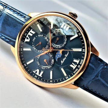 Mathey-Tissot - Moon Phase - Calendar - 18K Gold - NEW -