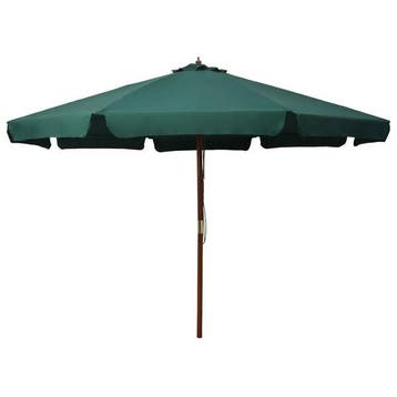 Parasol bois 330 cm vert - Retour - 41% de remise, Verzenden