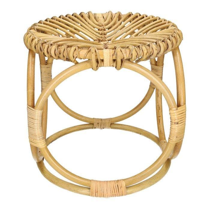 Kruk - Japandi - Hout, Rattan, Antiquités & Art, Curiosités & Brocante