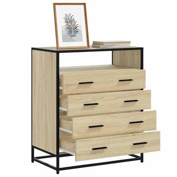 vidaXL Ladekast 70x41x83,5 cm bewerkt hout sonoma, Verzenden