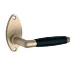 Deurklink op rozet Ton ebben/elips messing antiek, Nieuw