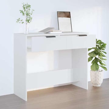 vidaXL Wandtafel 90x36x75 cm bewerkt hout wit, Verzenden