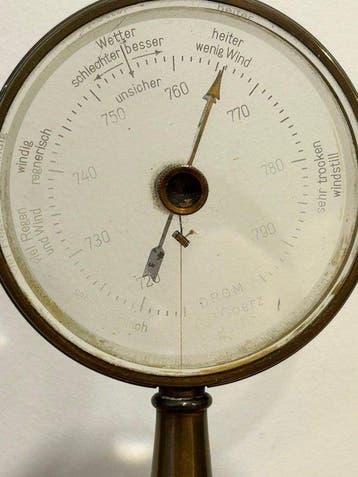 C.P. Goerz, Berlin Aneroid barometer - Laiton - Goertz, Antiquités & Art