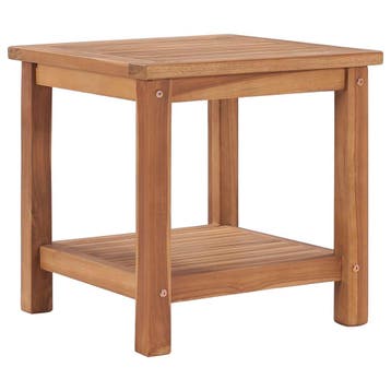 vidaXL Salontafel 45x45x45 cm massief teakhout, Verzenden, Nieuw