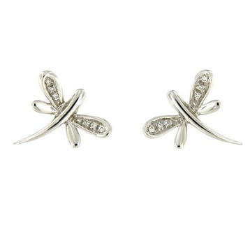 Giorgio Visconti - Oorbellen - 18 karaat Witgoud - 0.07ct., Nieuw