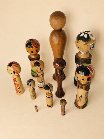 Collection de poupées kokeshi japonaises vintage (11) - Art, Antiquités & Art
