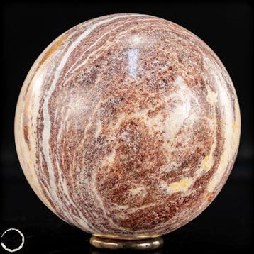 Boule de quartz fraise naturelle – structure de couleur rare