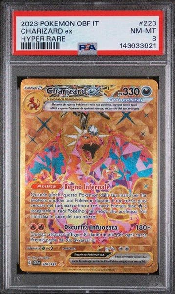 Pokémon - 1 Graded card - Charizard 228/197 Foil, Full art -, Nieuw