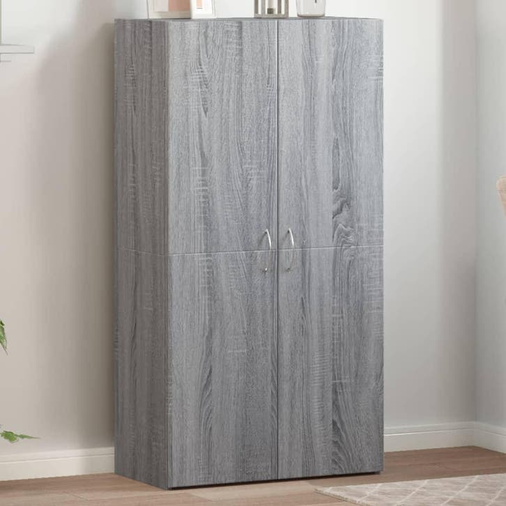 vidaXL Archiefkast 60x32x115 cm bewerkt hout grijs sonoma, Huis en Inrichting, Kasten | Overige, Nieuw, Verzenden