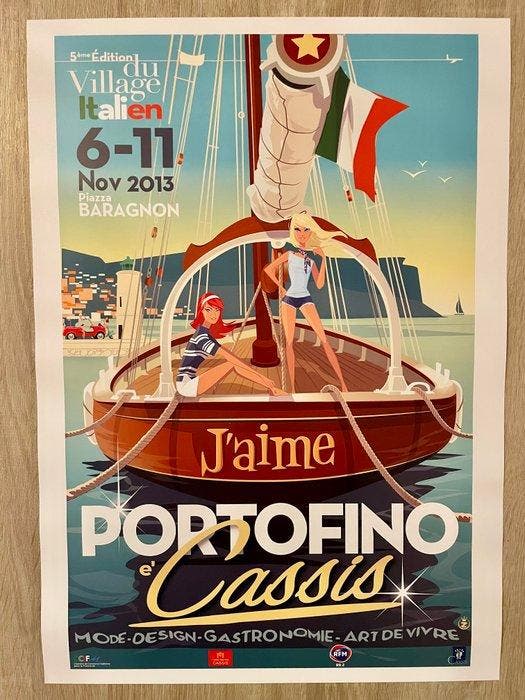 Monsieur Z - Portofino - Viva La Vespa - Année 2013, Antiek en Kunst, Kunst | Tekeningen en Fotografie