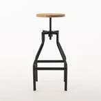 Industriële metalen kruk | Draaibaar | Horeca | Hoge kruk, Verzenden