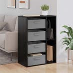 vidaXL Dressoir met lade Zwart Eiken 60 x 33,5 x 84 cm, Verzenden