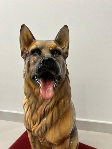 sculptuur, Pastore Tedesco - 75 cm - Keramiek