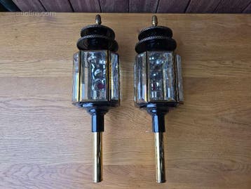 Replica koetslampen Achthoekig (2x), Nieuw