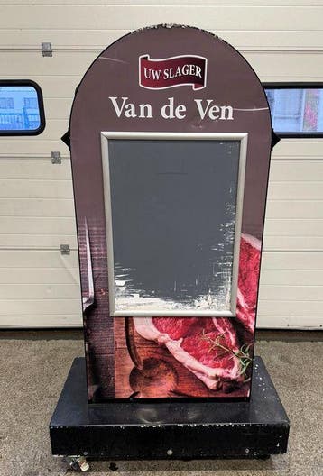 Reclamebord, Stoepbord, B102 x D52 x H189cm, Zakelijke goederen