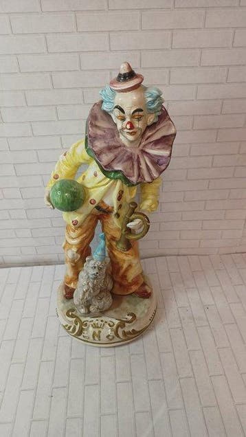 Capodimonte - Figuur - Large Clown - 49cm - Keramiek, Antiek en Kunst