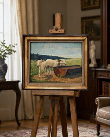 École postimpressionniste européenne (XX) - Vaches à