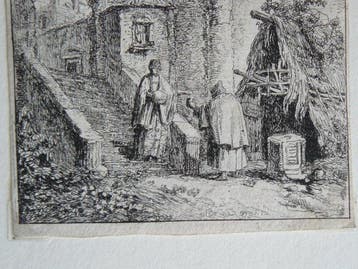 Hubert Robert (XVIII) - Le temple antique, Antiquités & Art