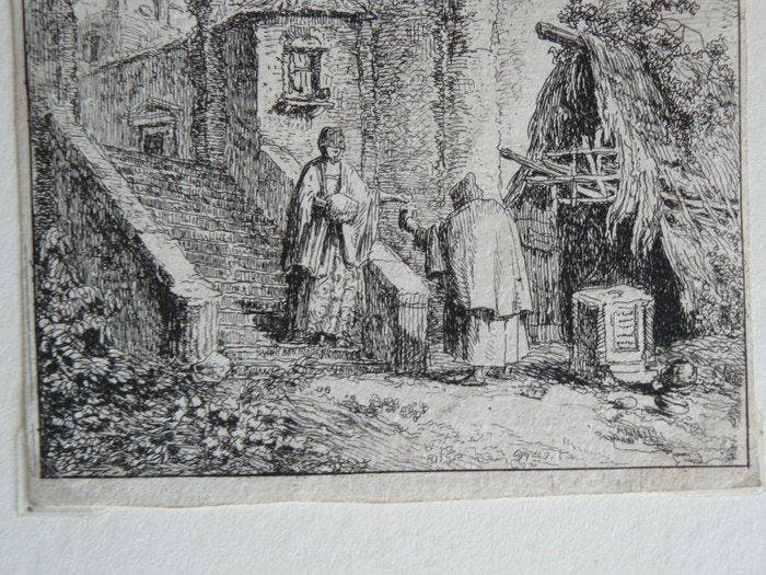 Hubert Robert (XVIII) - Le temple antique, Antiquités & Art, Antiquités | Autres Antiquités