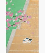 Gashu Fukami (XX-XXI) - Cherry Blossoms and Cats, Antiek en Kunst