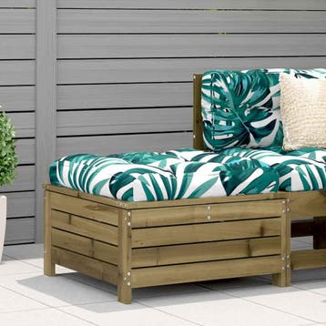 vidaXL Tuinvoetenbank 62x63,5x32 cm geïmpregneerd grenenhout, Verzenden