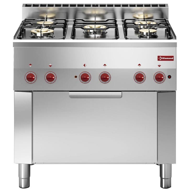 Fornuis + Heteluchtoven | PRO 600 | Gas/Elektrisch | 5, Zakelijke goederen, Horeca | Keukenapparatuur, Nieuw in verpakking, Verzenden