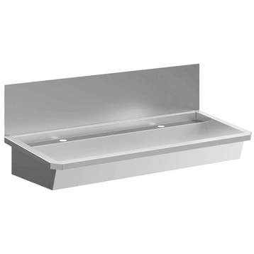 Wasbak | RVS | 2 Kraangaten | Spatscherm | Incl. Afvoerplug, Verzenden