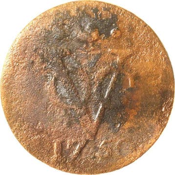VOC - West-Friesland. 1 Duit 1750 t/m 1767 (9 verschillende)
