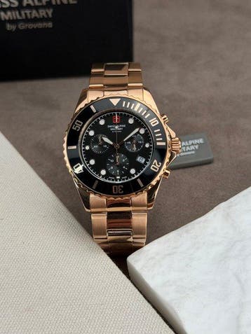 Swiss Alpine Military - Master Diver chronograph Date, Handtassen en Accessoires, Nieuw