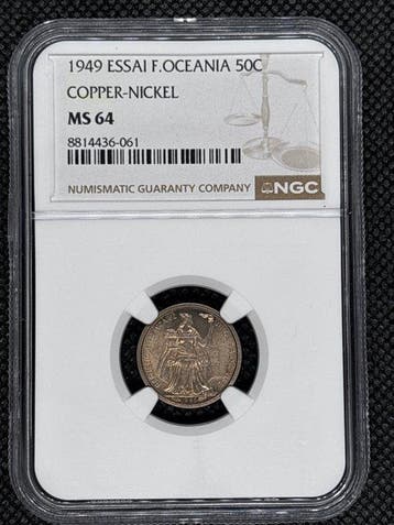 Frans-Polynesië, Frans-Polynesië. 50 Cents 1949 ESSAI NGC