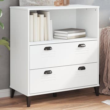 vidaXL Boekenkast VIKEN 80x40x90 cm bewerkt hout wit, Verzenden