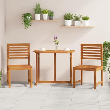 vidaXL 2 st Tuinstoel Massief acaciahout Bruin, Tuin en Terras, Verzenden, Nieuw