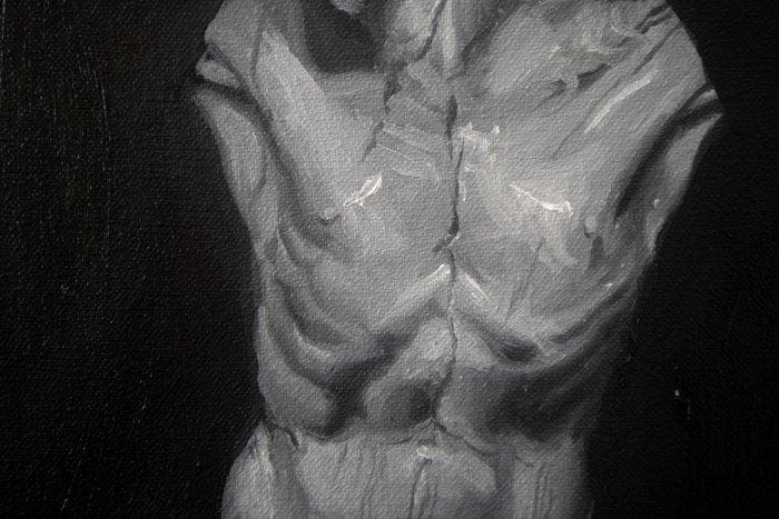 Samuel M Saucedo - Sacrificio, Antiquités & Art, Art | Peinture | Moderne