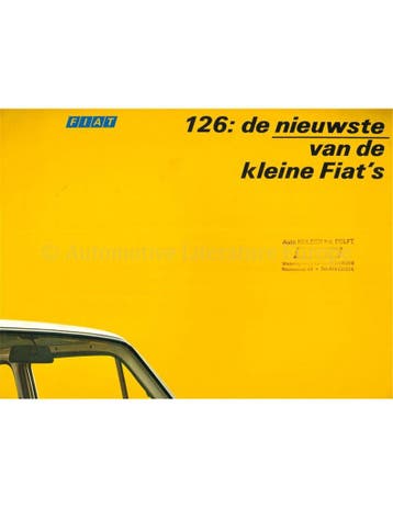 1973 FIAT 126 BROCHURE NEDERLANDS