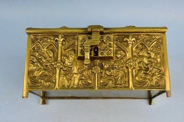 Echternach - Boîte à bijoux - Bronze, Textile, Antiquités & Art