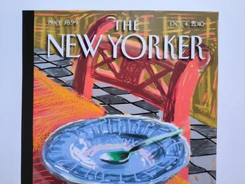David Hockney - The New Yorker -  The Breakfast Plate, Antiek en Kunst, Kunst | Tekeningen en Fotografie