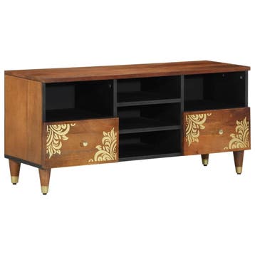vidaXL TV Kast Honing bruin 100 x 33 x 46 cm Massief Mango, Verzenden, Nieuw