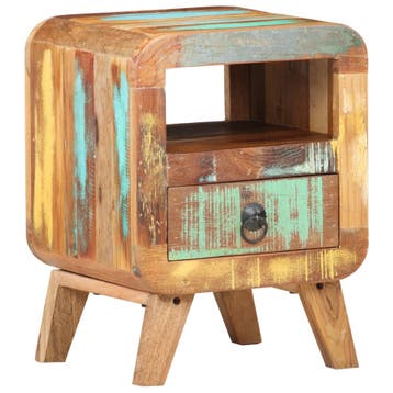 vidaXL Nachtkastje 30x30x41 cm massief gerecycled hout, Verzenden, Nieuw