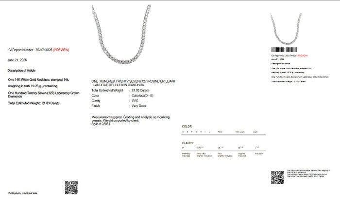 Sans prix de réserve - Collier - 14 carats Or blanc -, Bijoux, Sacs & Beauté, Colliers