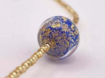 24 karaat - Murano-glas, Geel goud - Halsketting -