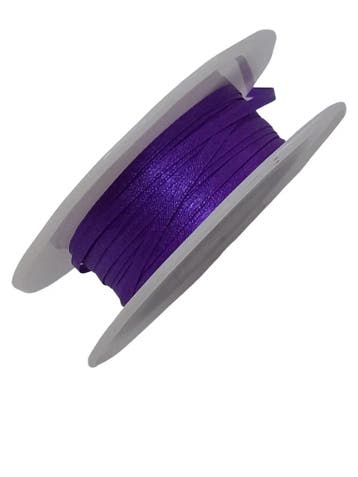 Dubbelsatijn lint 410 Paars 3 mm rol 50 meter, Nieuw