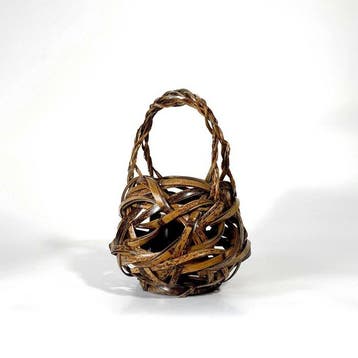 Ikebana vaas - Bamboe - Japan - Bamboe Ikebana Mand (Zonder