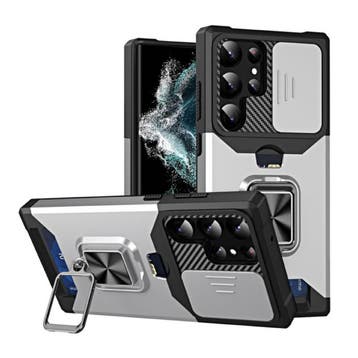 Samsung Galaxy S21 Ultra - Card Slot Hoesje met Kickstand en, Verzenden