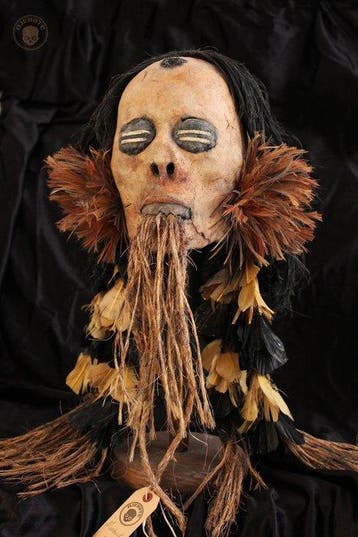 Munduruku Trofeehoofd Schedel - OJEARTE - 46 cm - 27 cm - 24